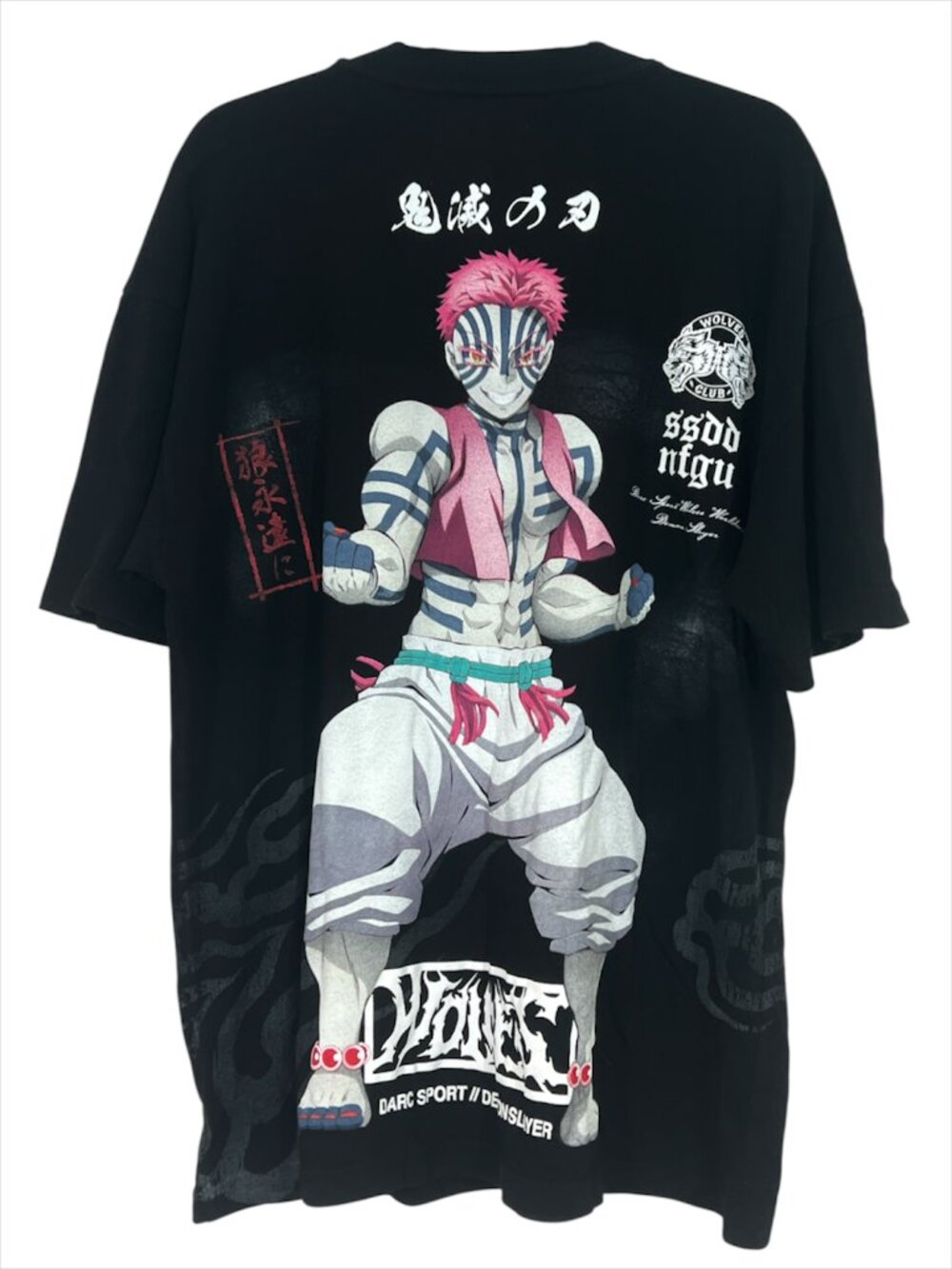 Darc Sport x Demon Slayer Akaza Side By Side Oversized Tee Black NWOT